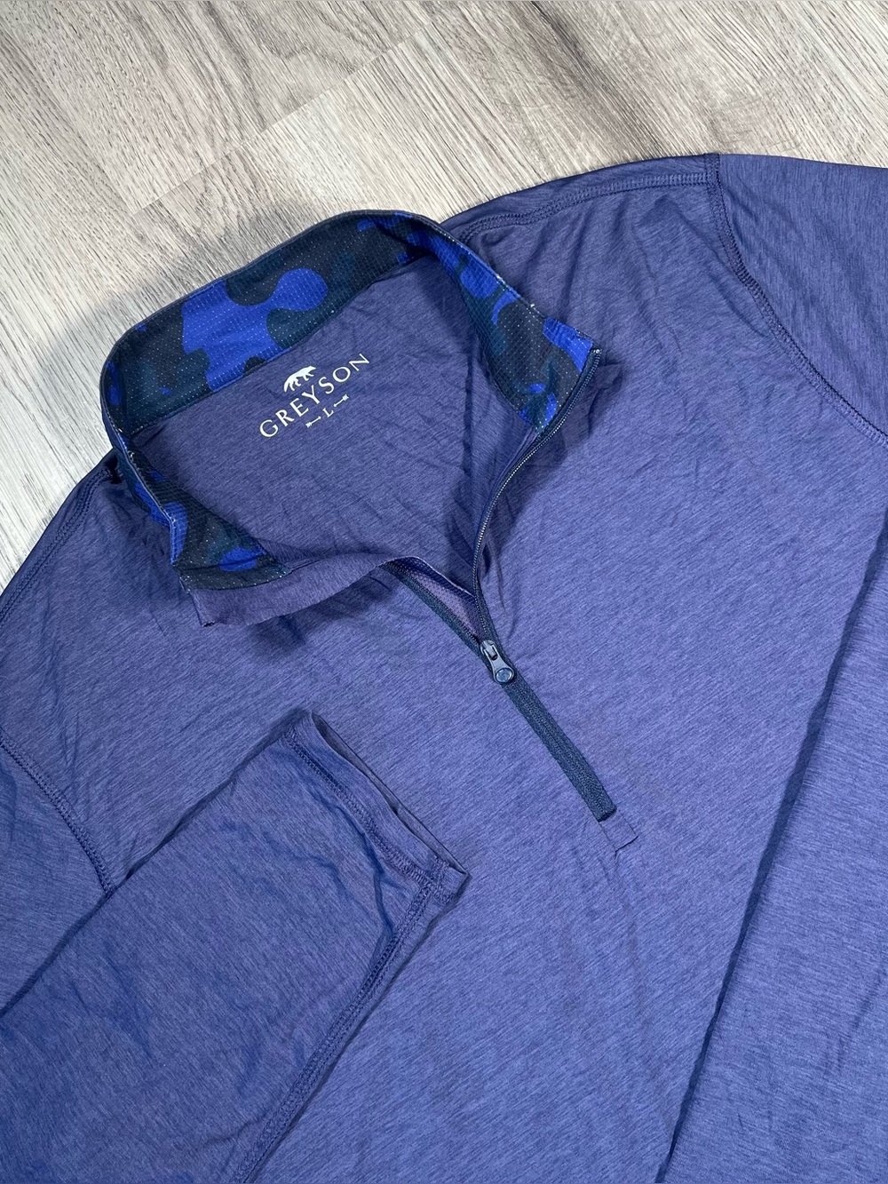 Greyson Quarter Zip Men's Large Navy Blue Guide Sport Lightweight Pullover Golf